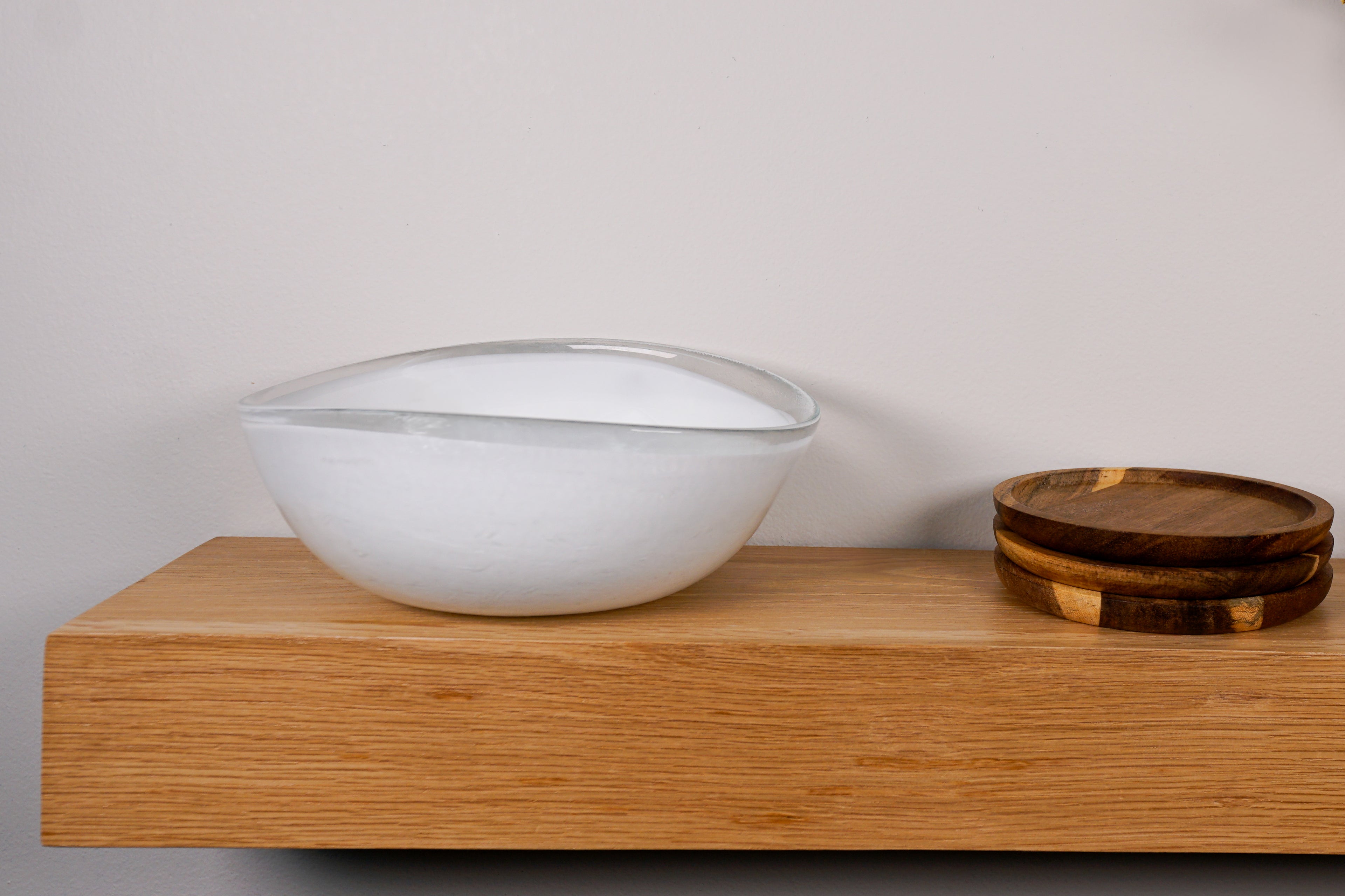 3" Thick White Oak Floating Shelf