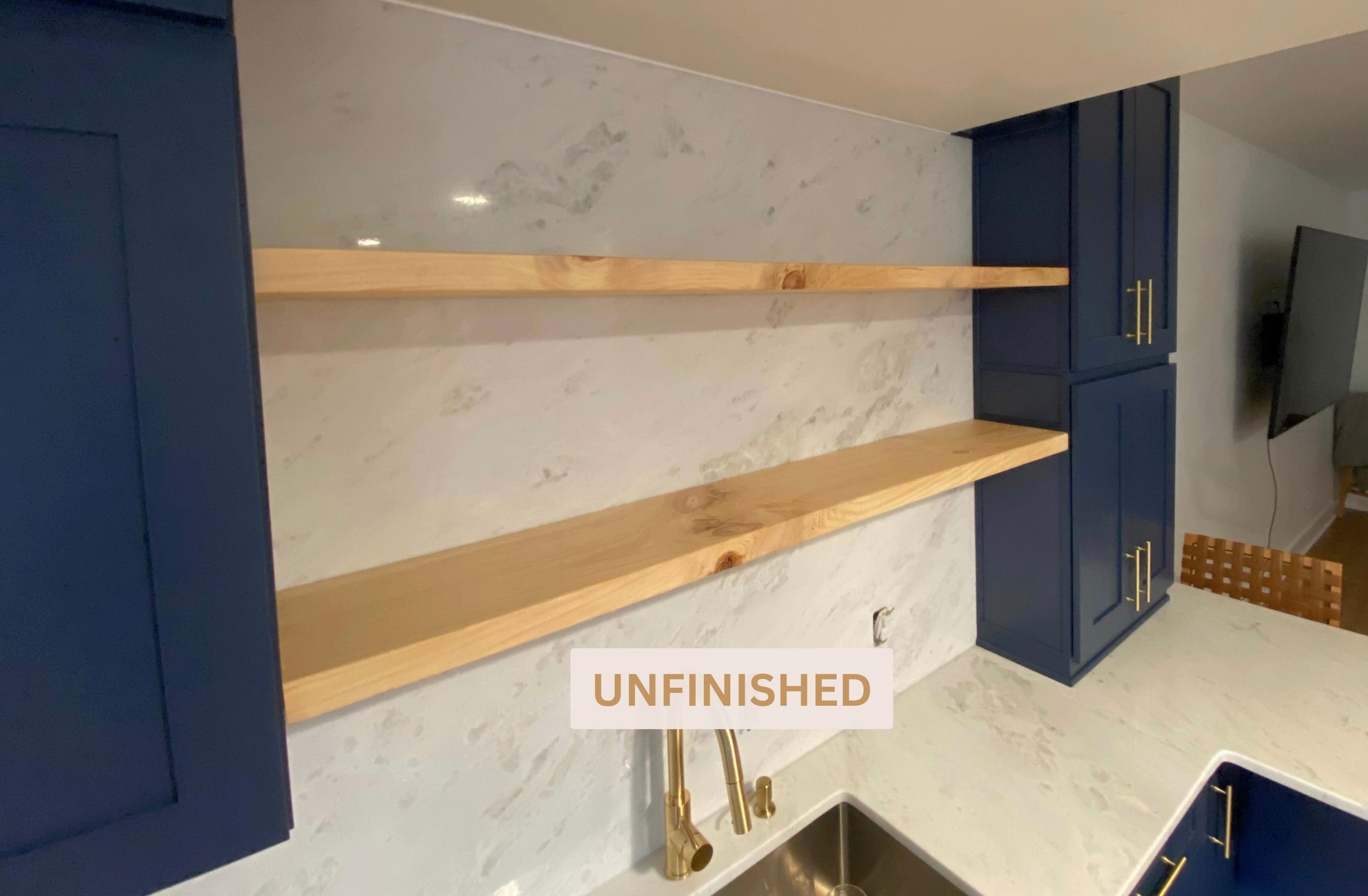 Pine Floating Shelves