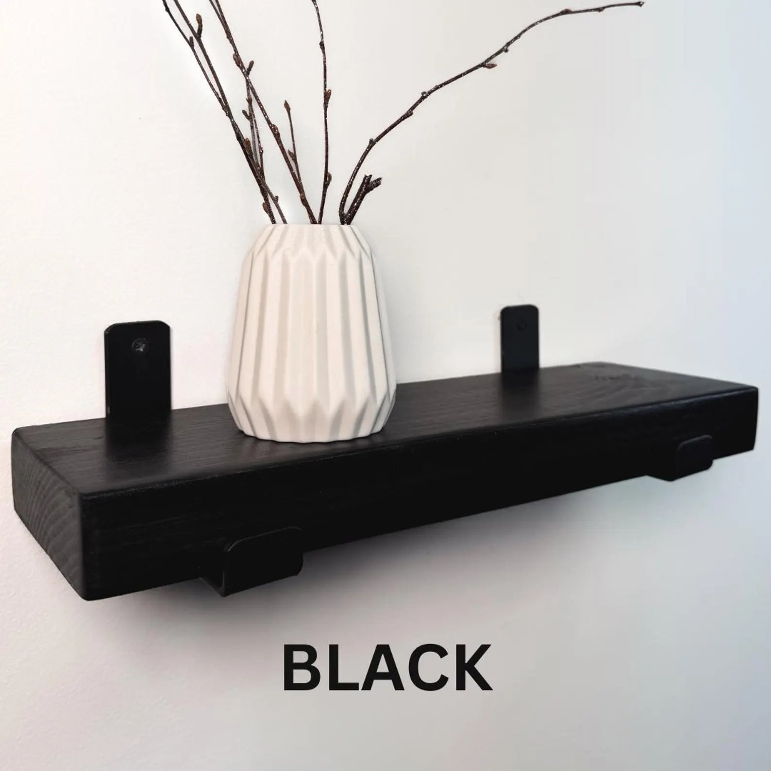 Rustic shelves with brackets