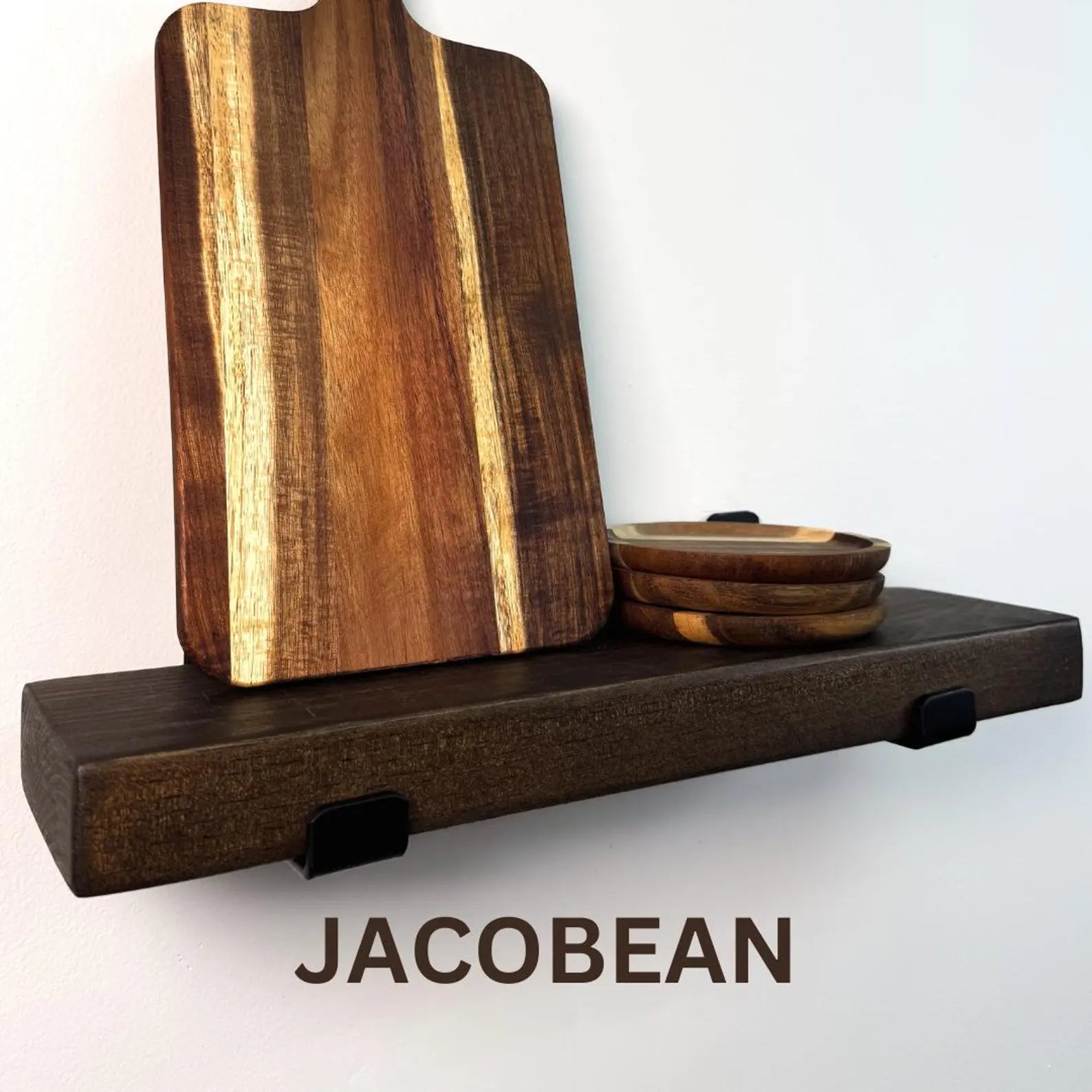 Rustic shelves with brackets