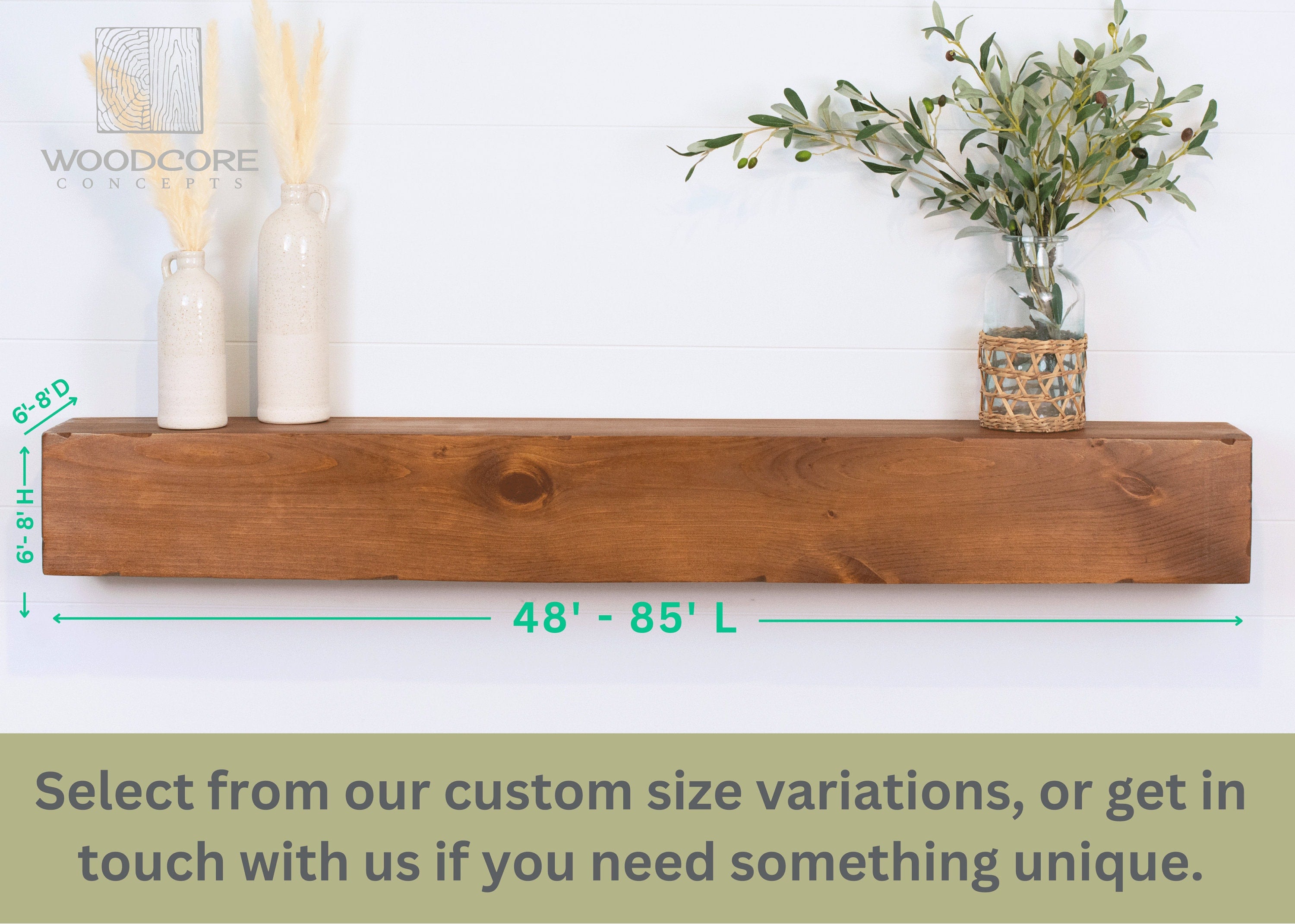 Rustic Fireplace Mantel