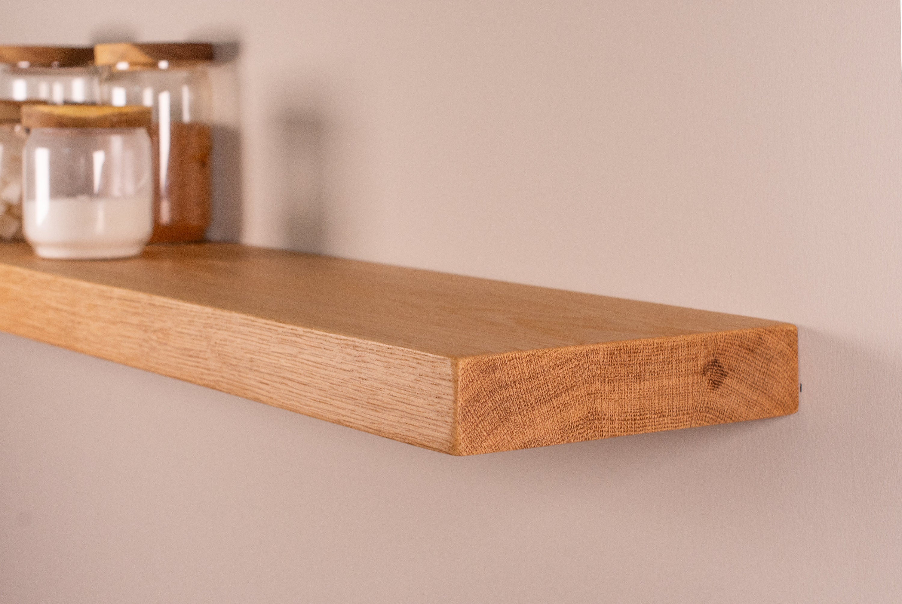 White Oak Floating Shelves