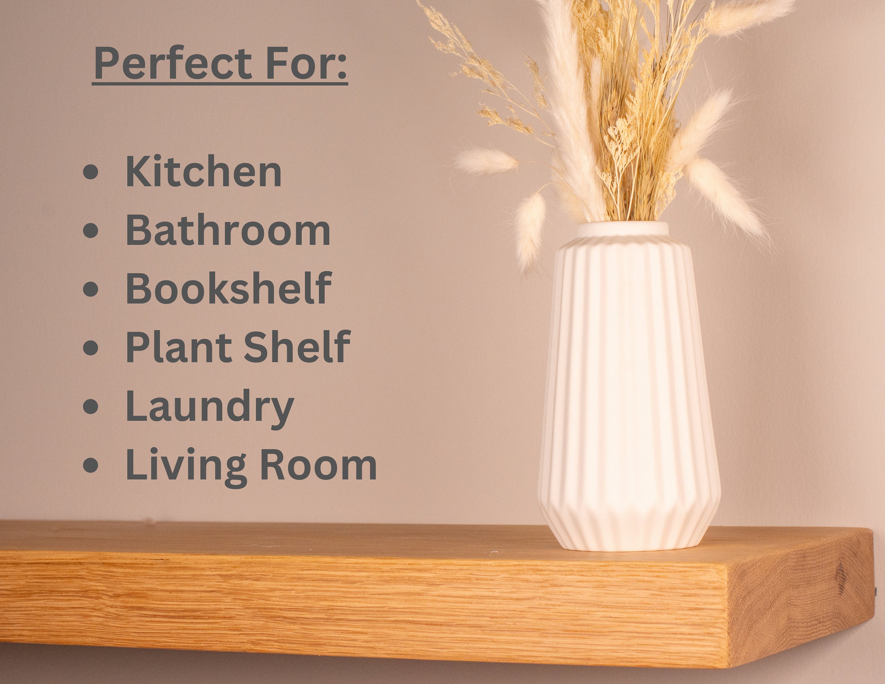 White Oak Floating Shelves