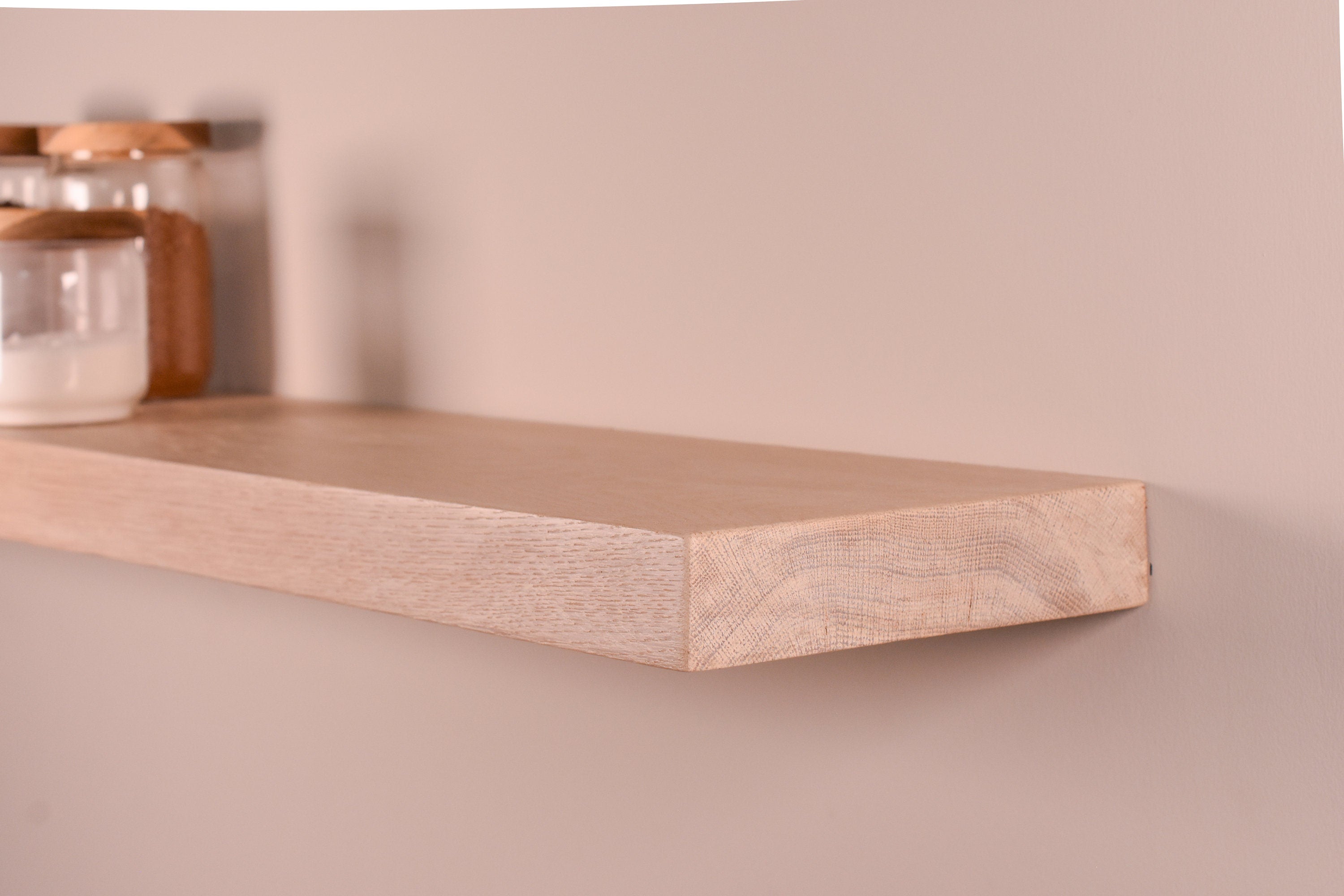 White Oak Floating Shelves