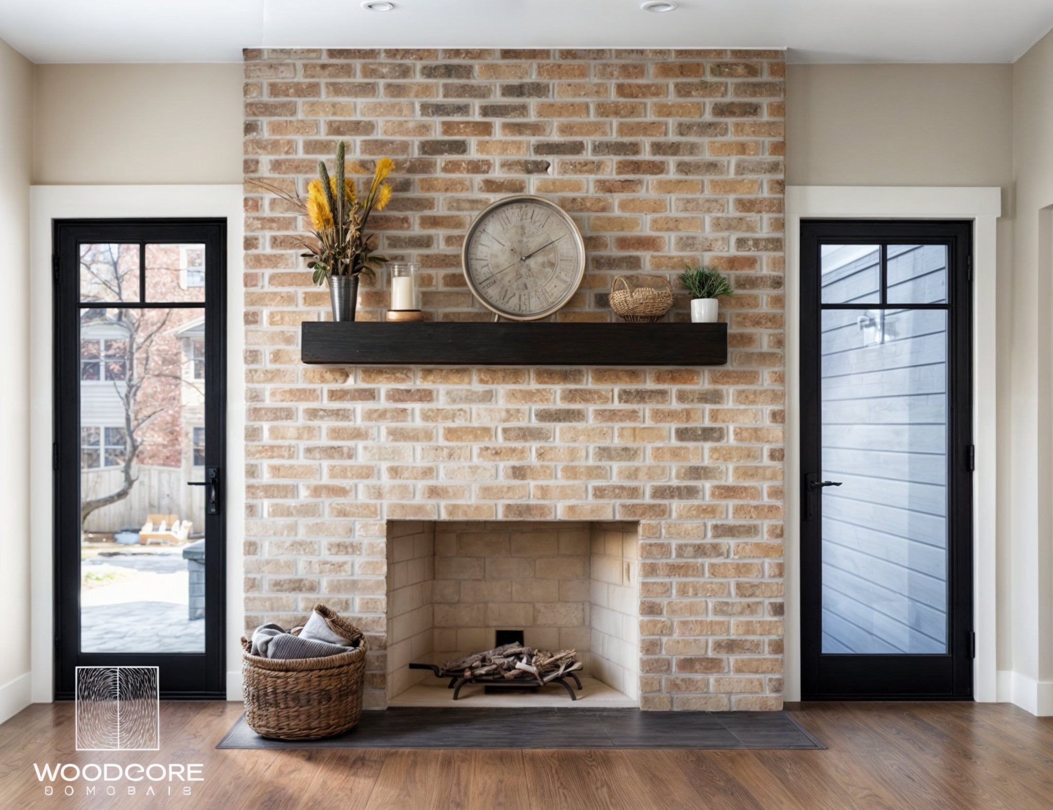 Black Fireplace Mantel