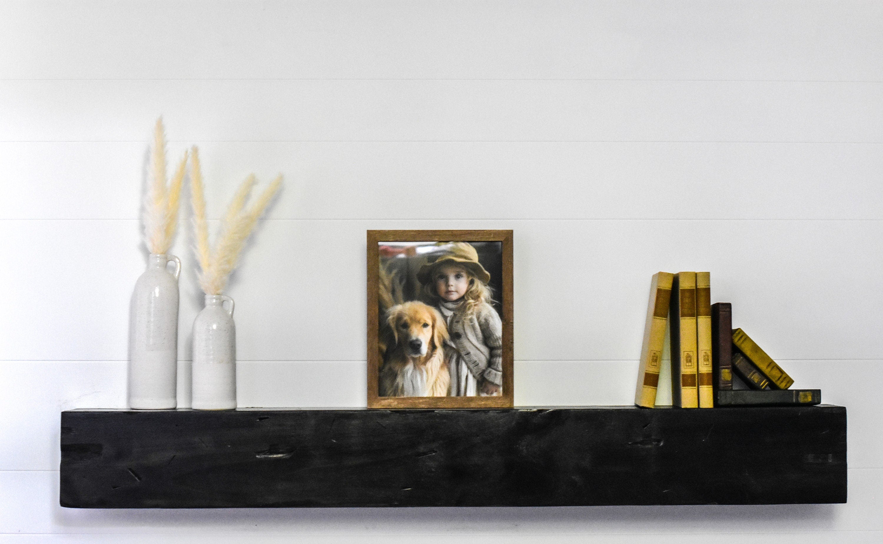 Black Fireplace Mantel