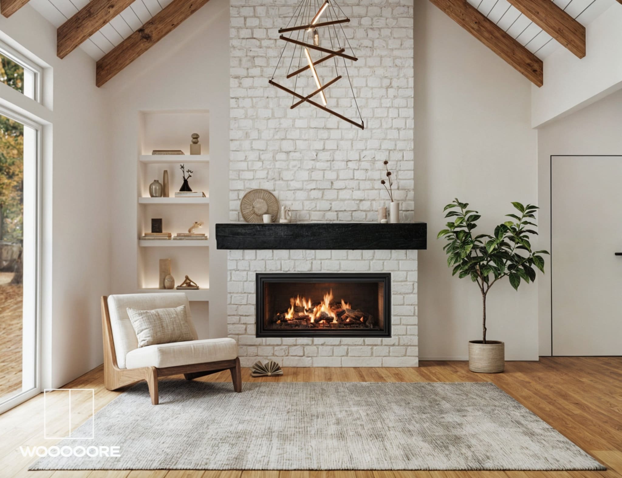 Black Fireplace Mantel