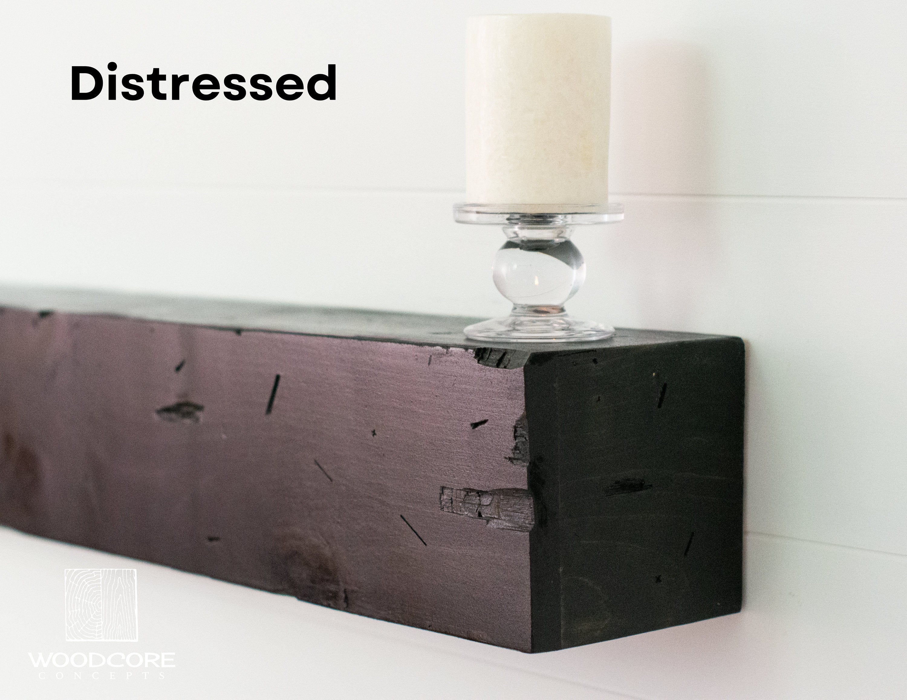 Black Fireplace Mantel