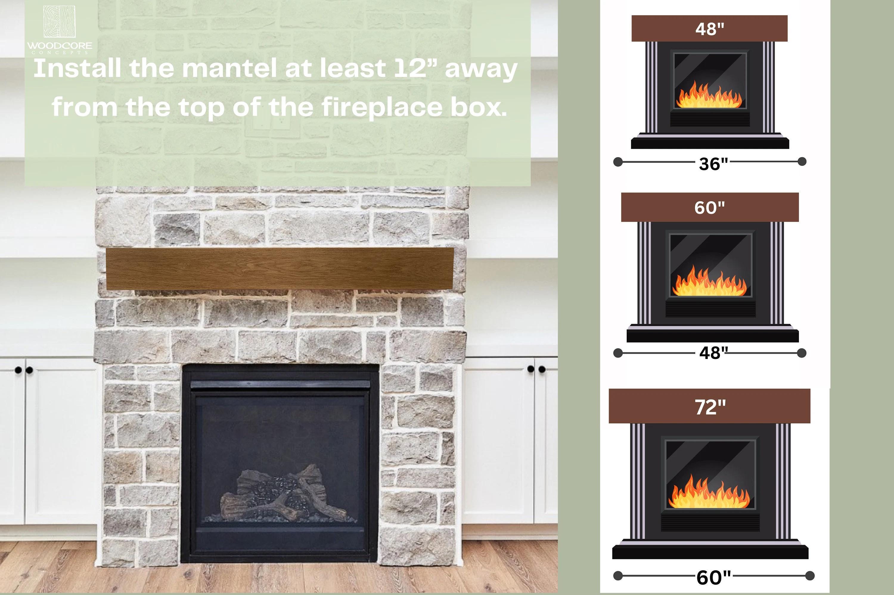 White Oak Fireplace Mantel