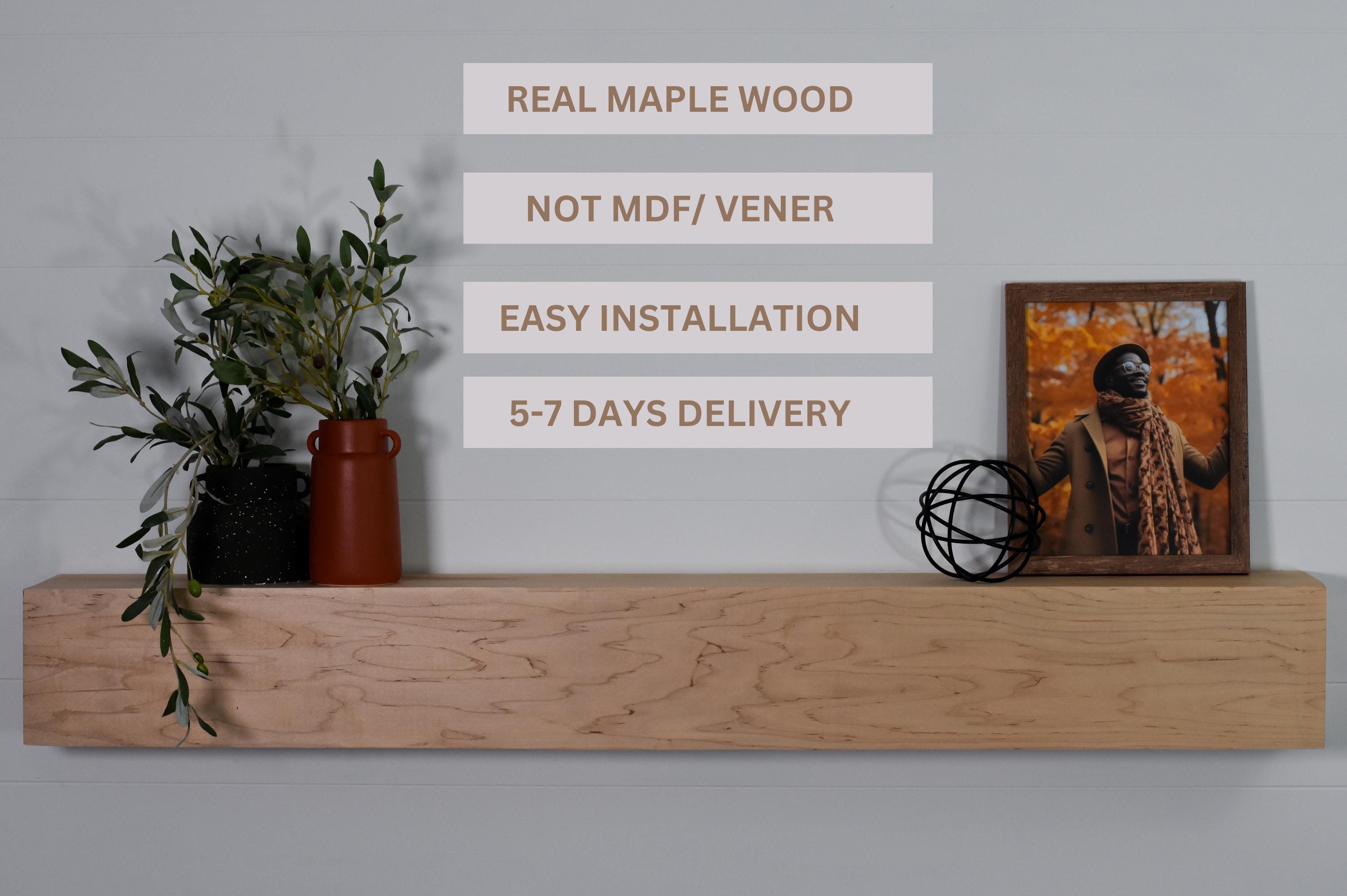 Maple Fireplace Mantel