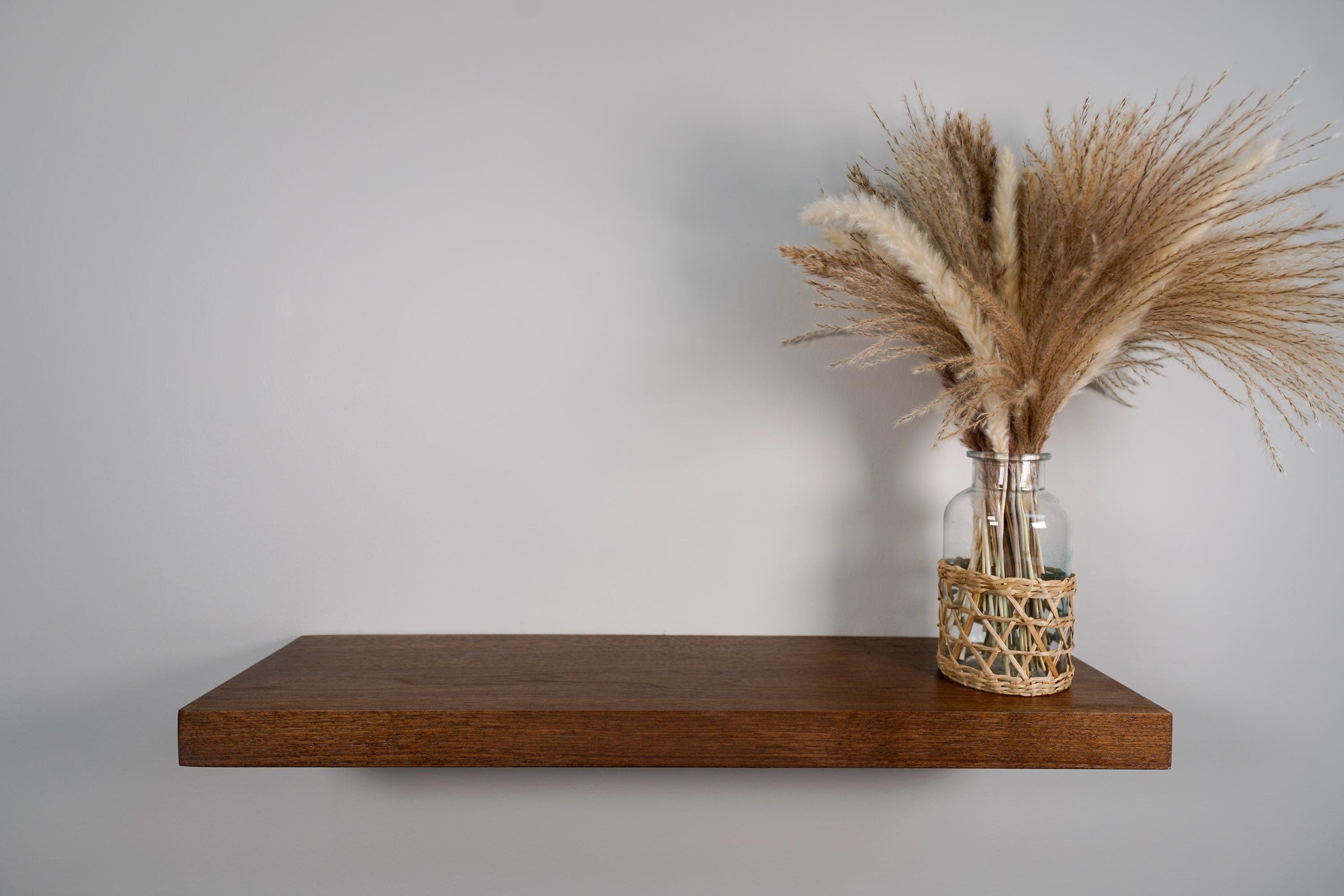 Walnut Floating Shelves
