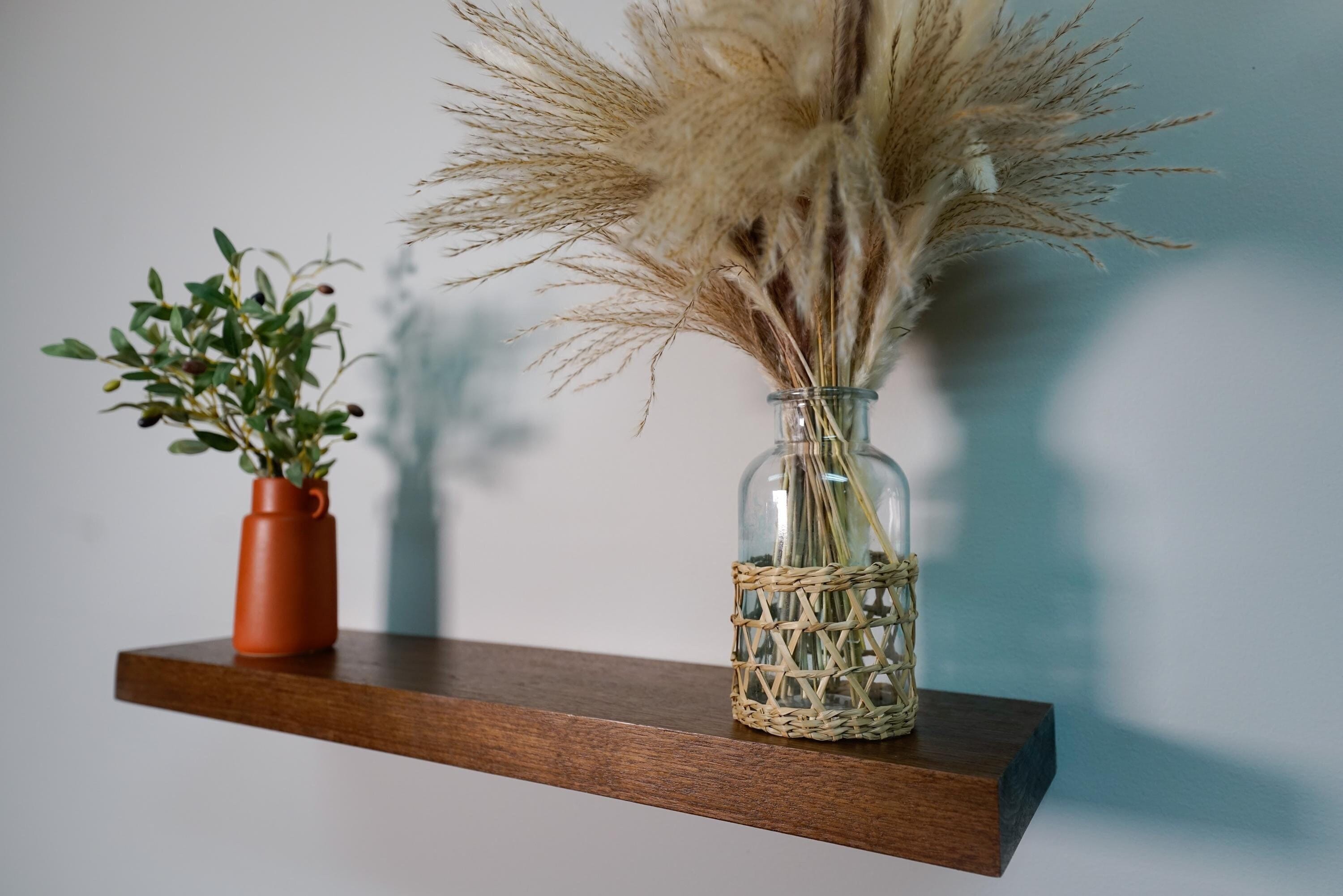 Walnut Floating Shelves