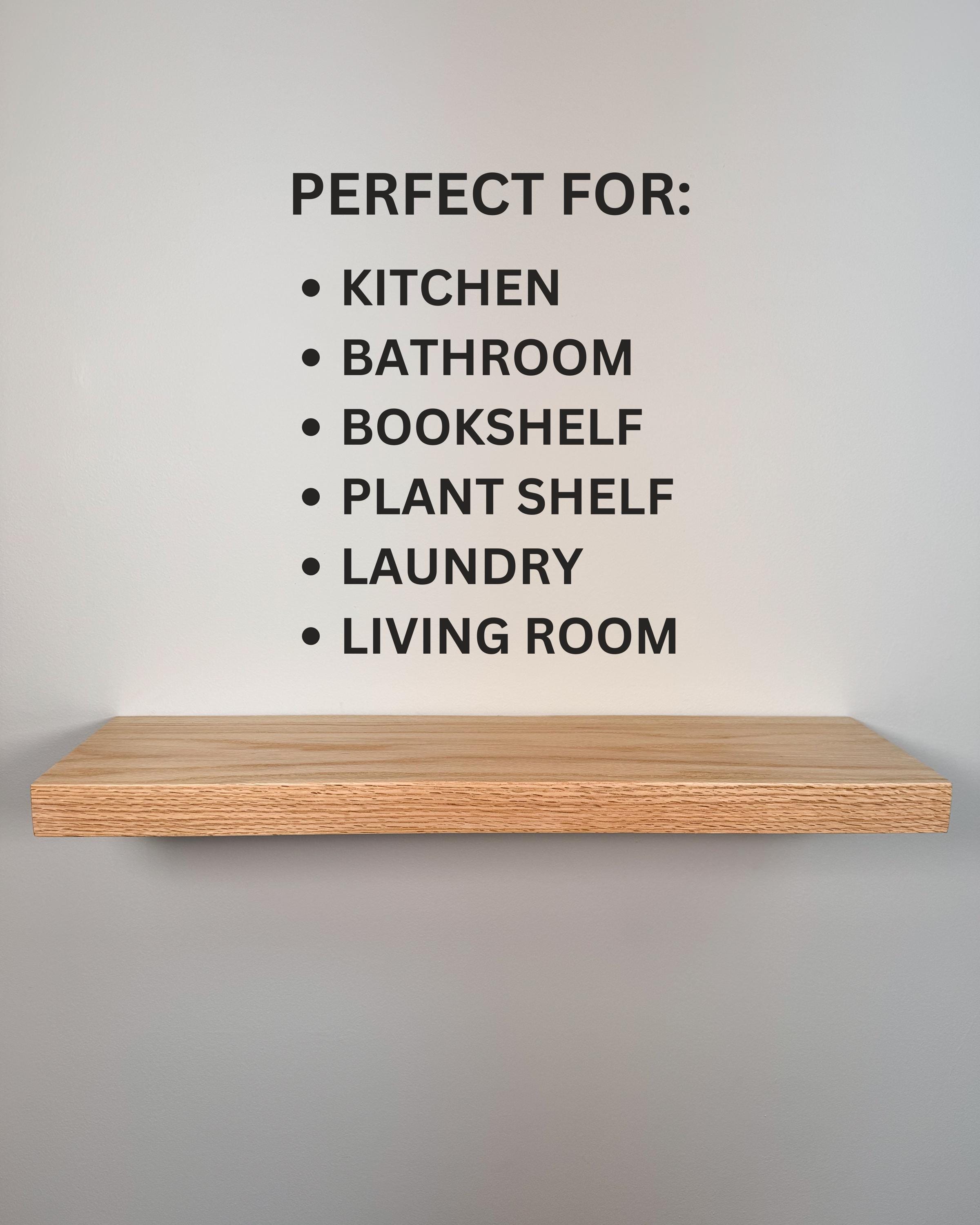 Red Oak Floating Shelves