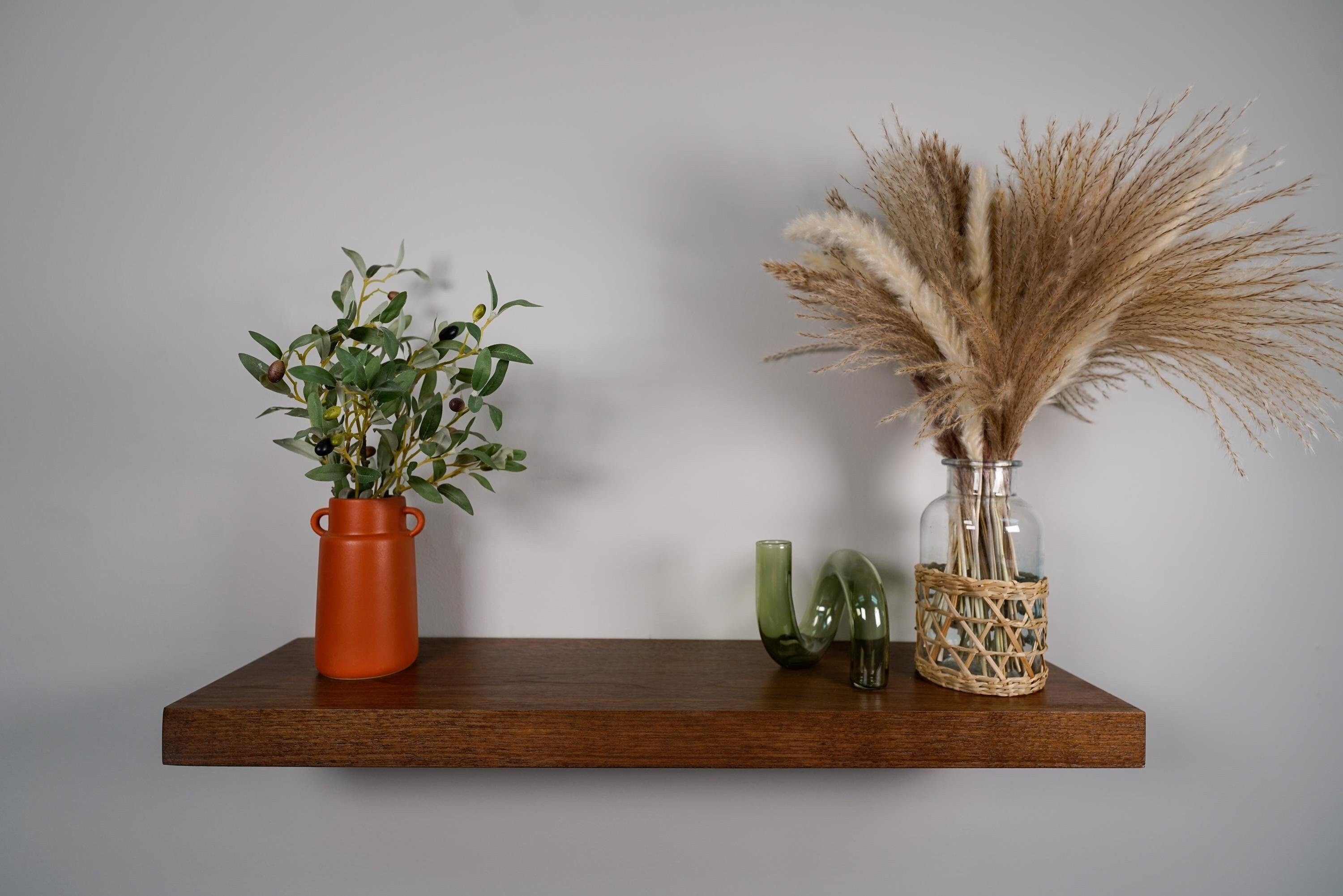 Walnut Floating Shelves