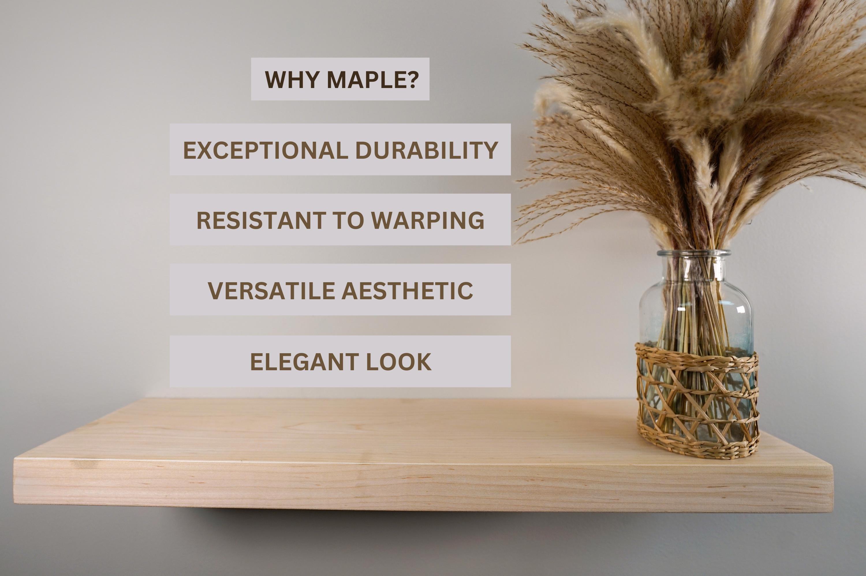 Maple Floating Shelves