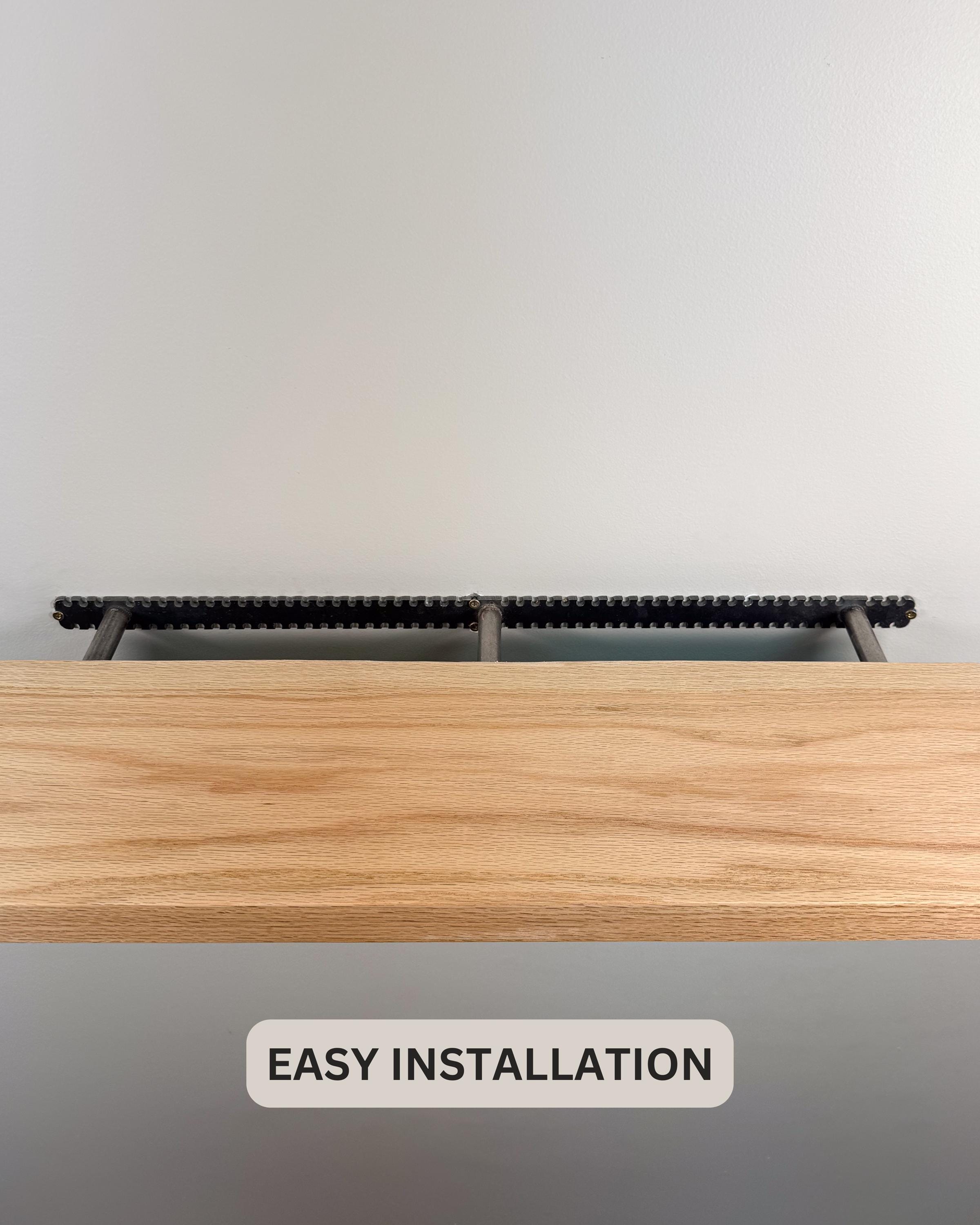 Red Oak Floating Shelves