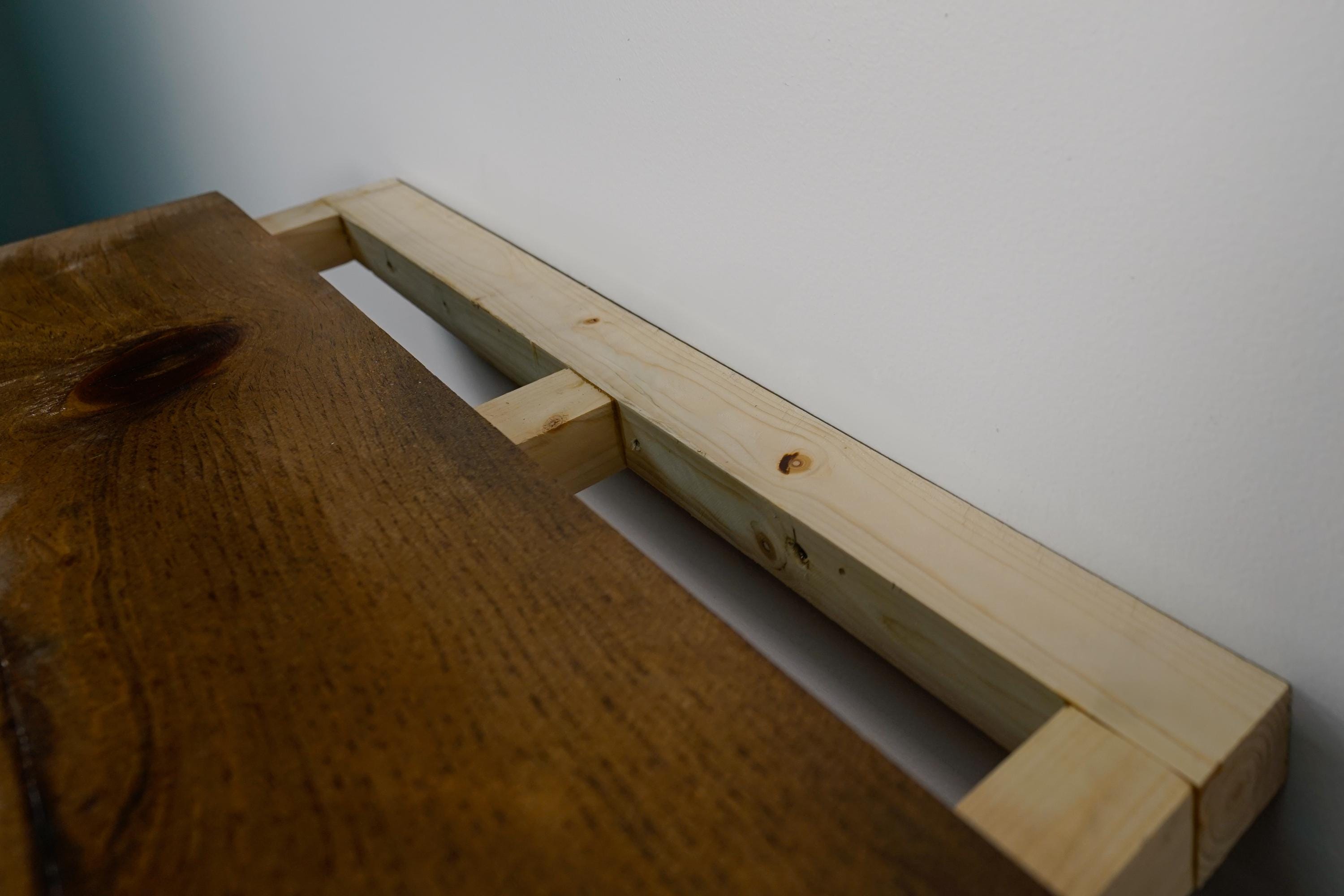 Rustic Floating Shelf, 3 Inches Thick