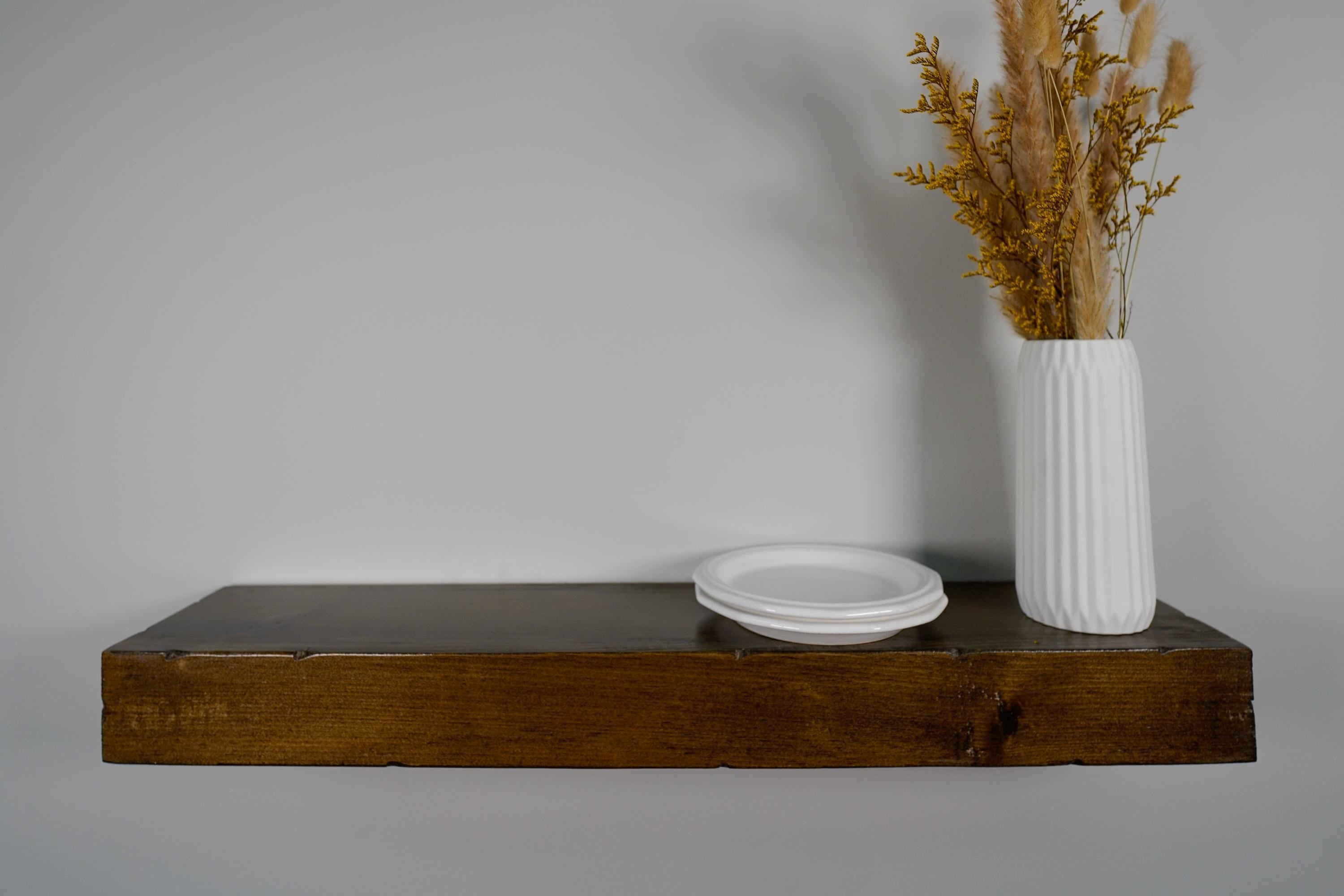 Rustic Floating Shelf, 3 Inches Thick