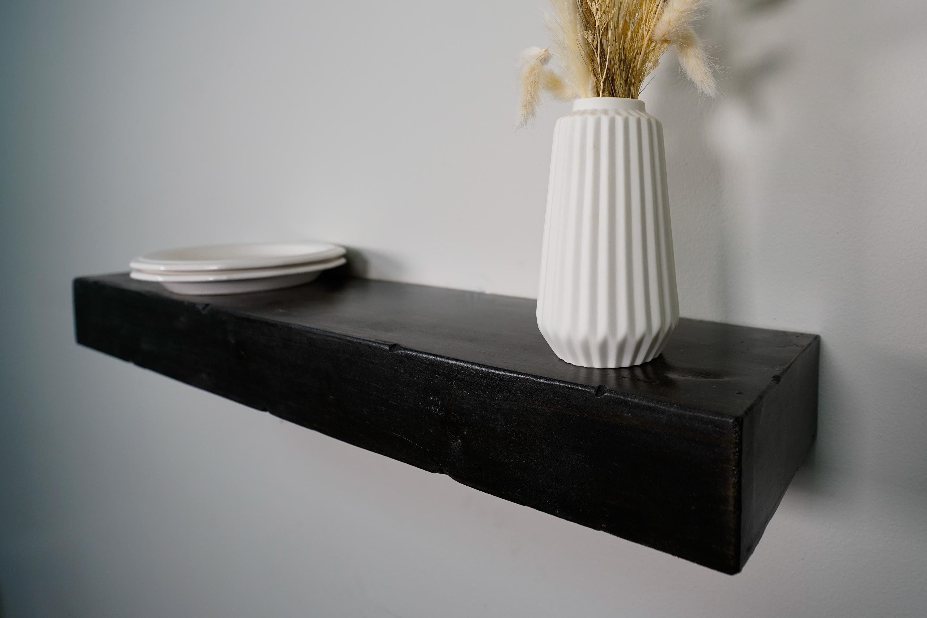 Rustic Floating Shelf, 3 Inches Thick