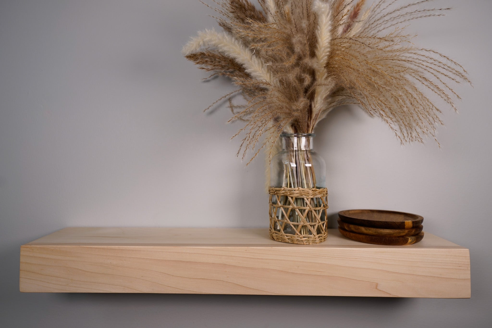 3" Thick Maple Floating Shelf