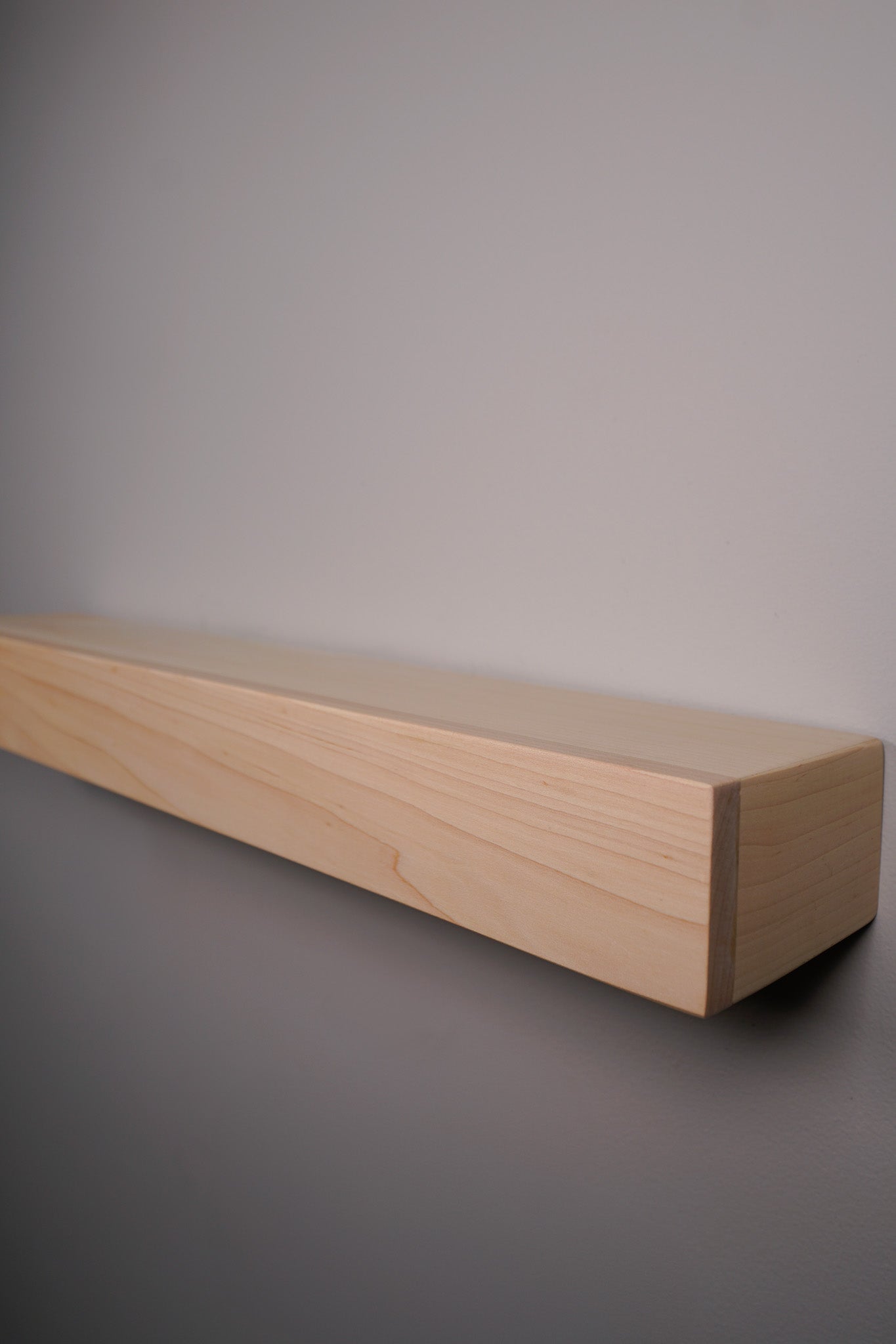 3" Thick Maple Floating Shelf