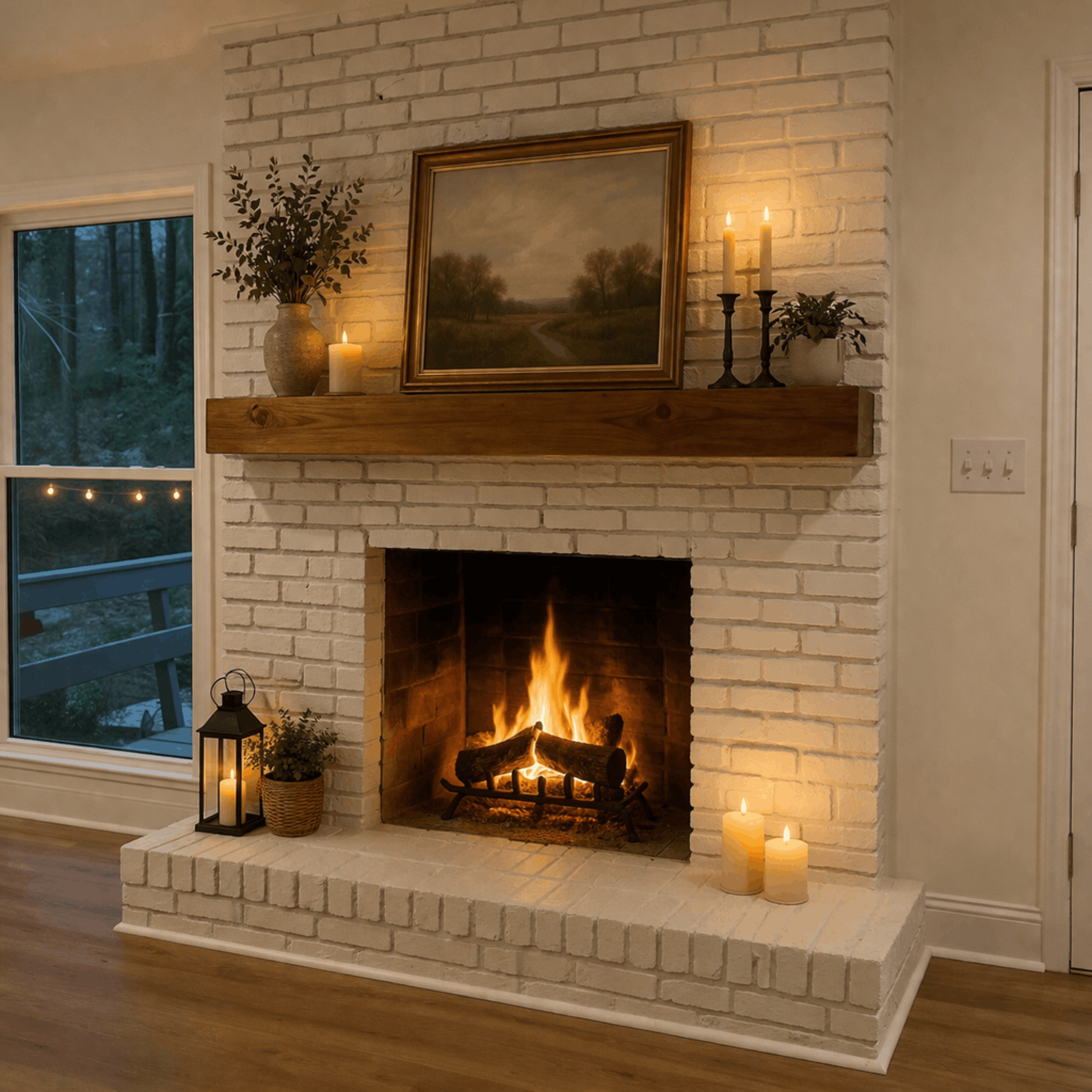 Modern mantel
