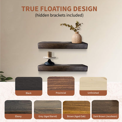 Pine Floating Shelves