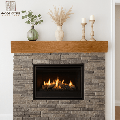White Oak Fireplace Mantel