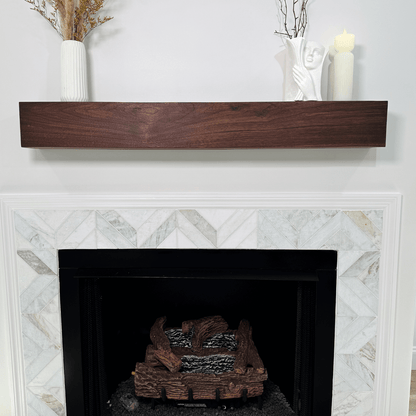 Real walnut wood mantle