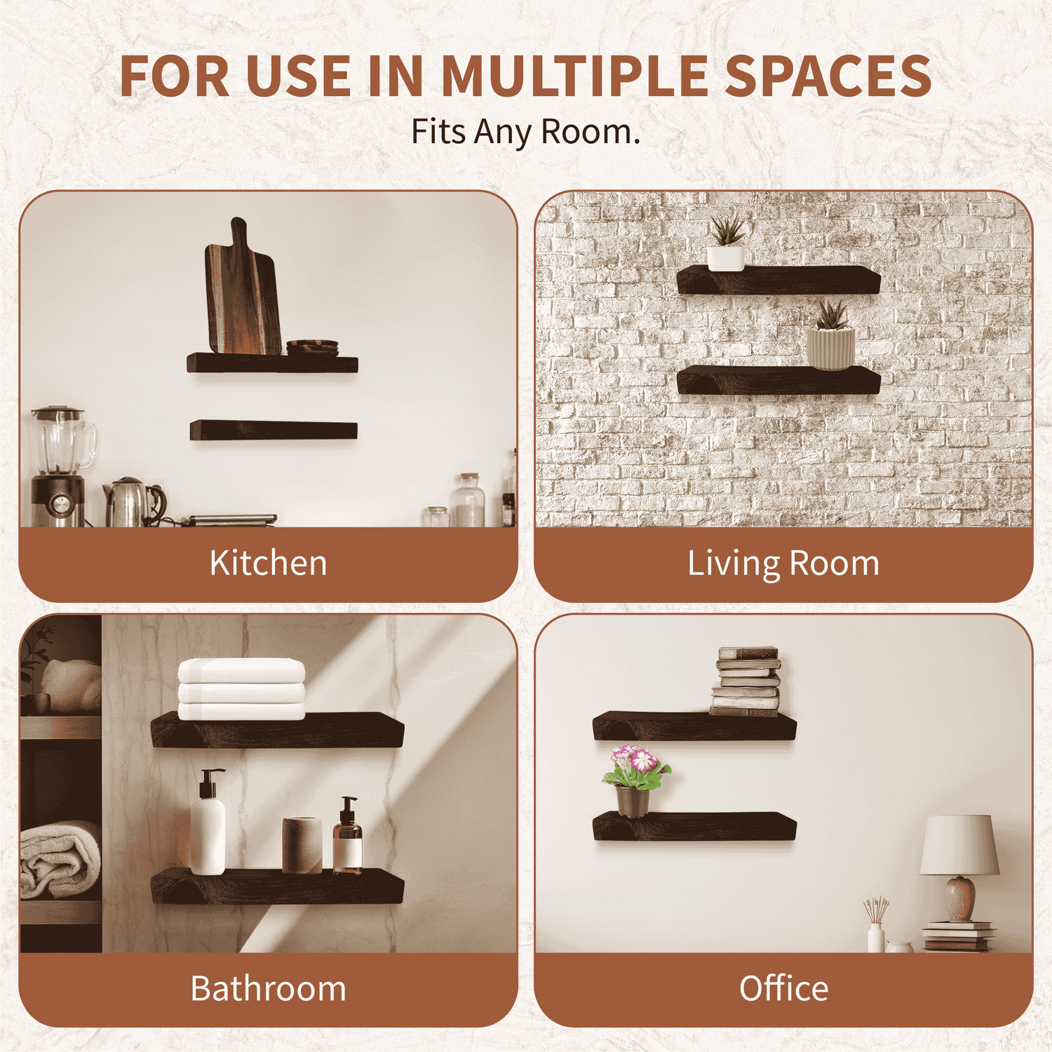 Pine Floating Shelves