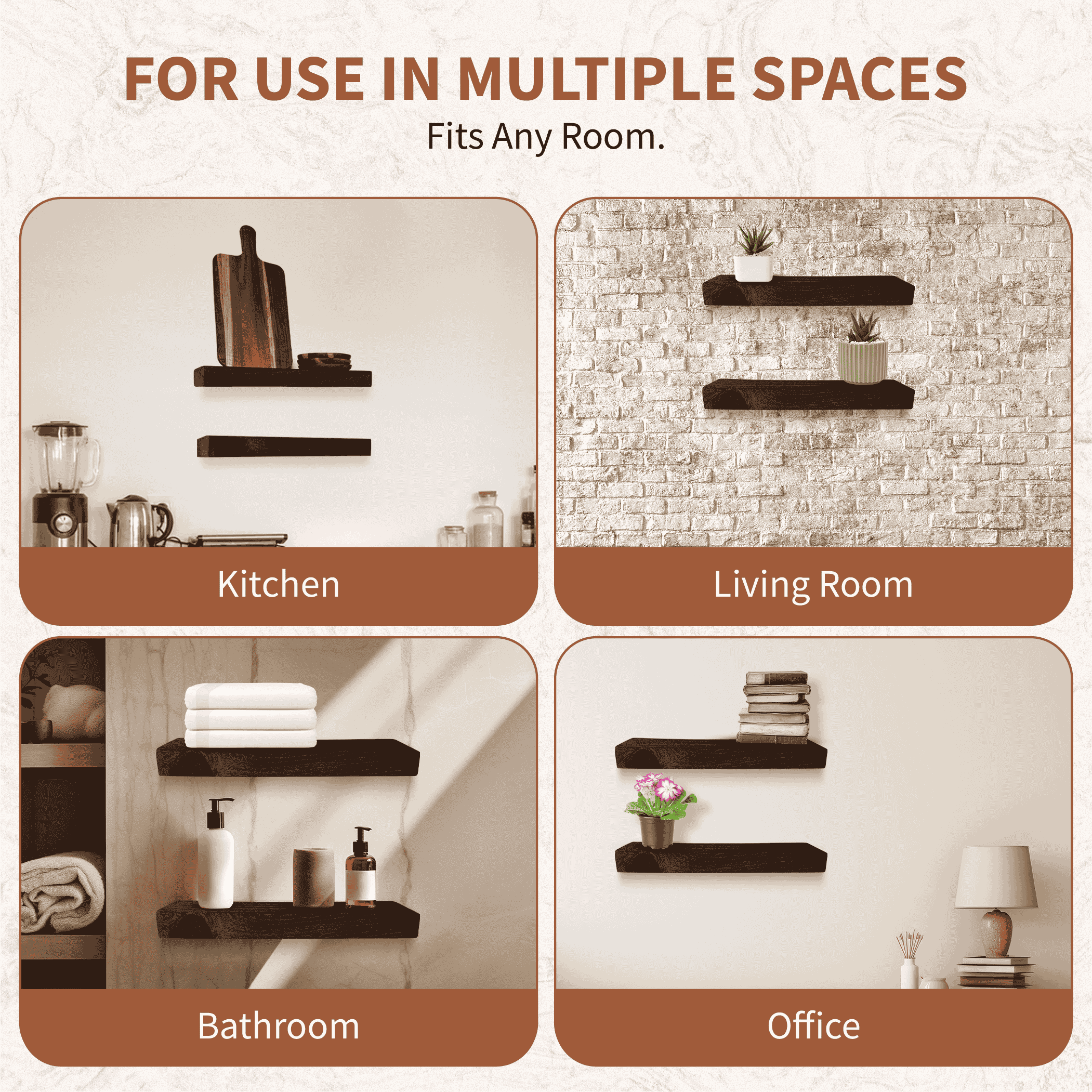 Pine Floating Shelves