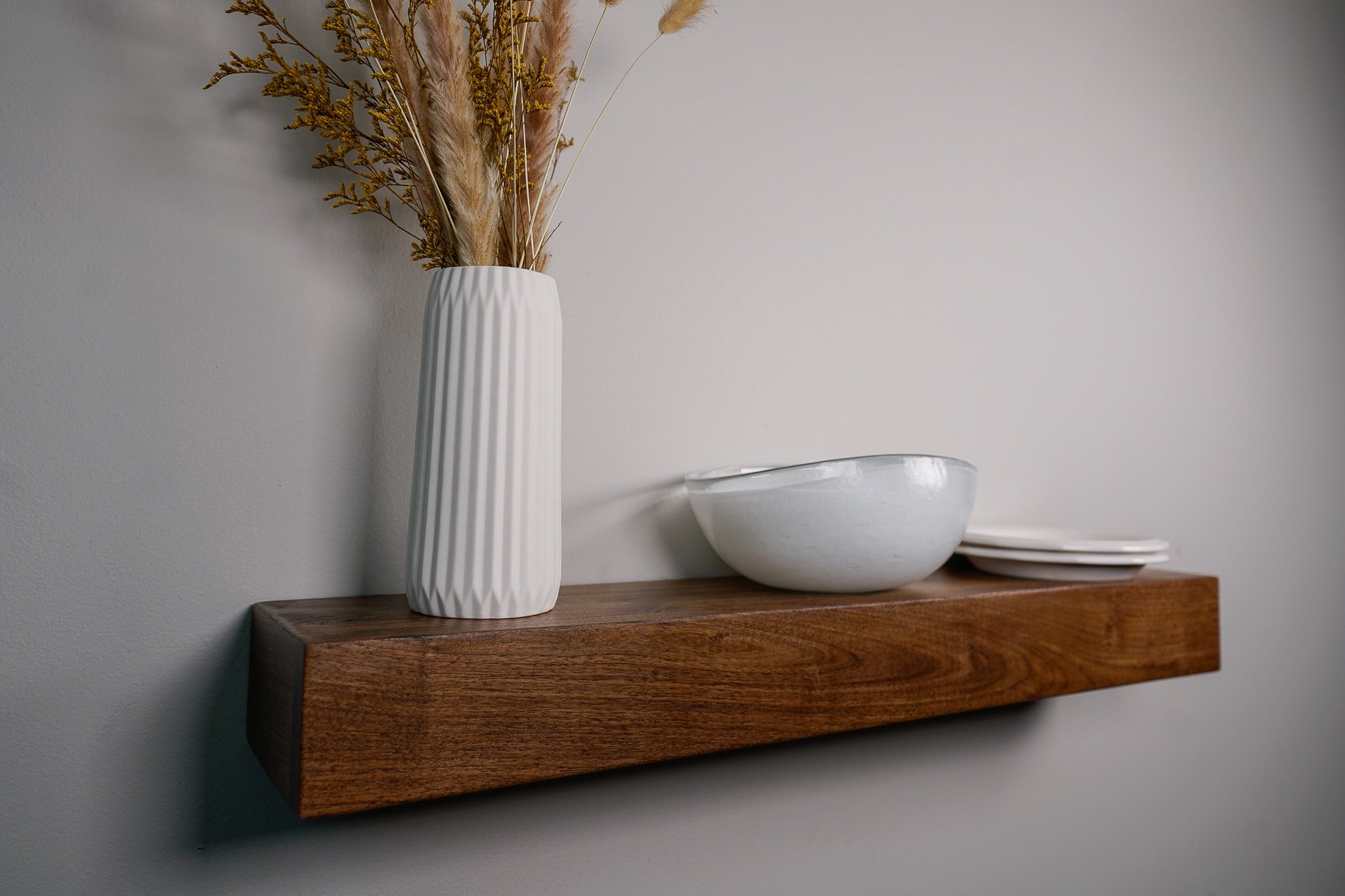 3&quot; Thick Walnut Floating Shelf