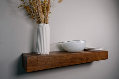 3&quot; Thick Walnut Floating Shelf