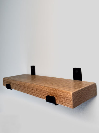 Red oak shelves with brackets
