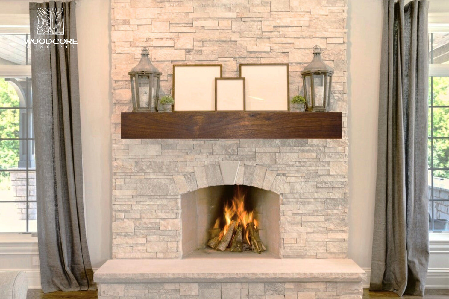 Black Walnut Mantel