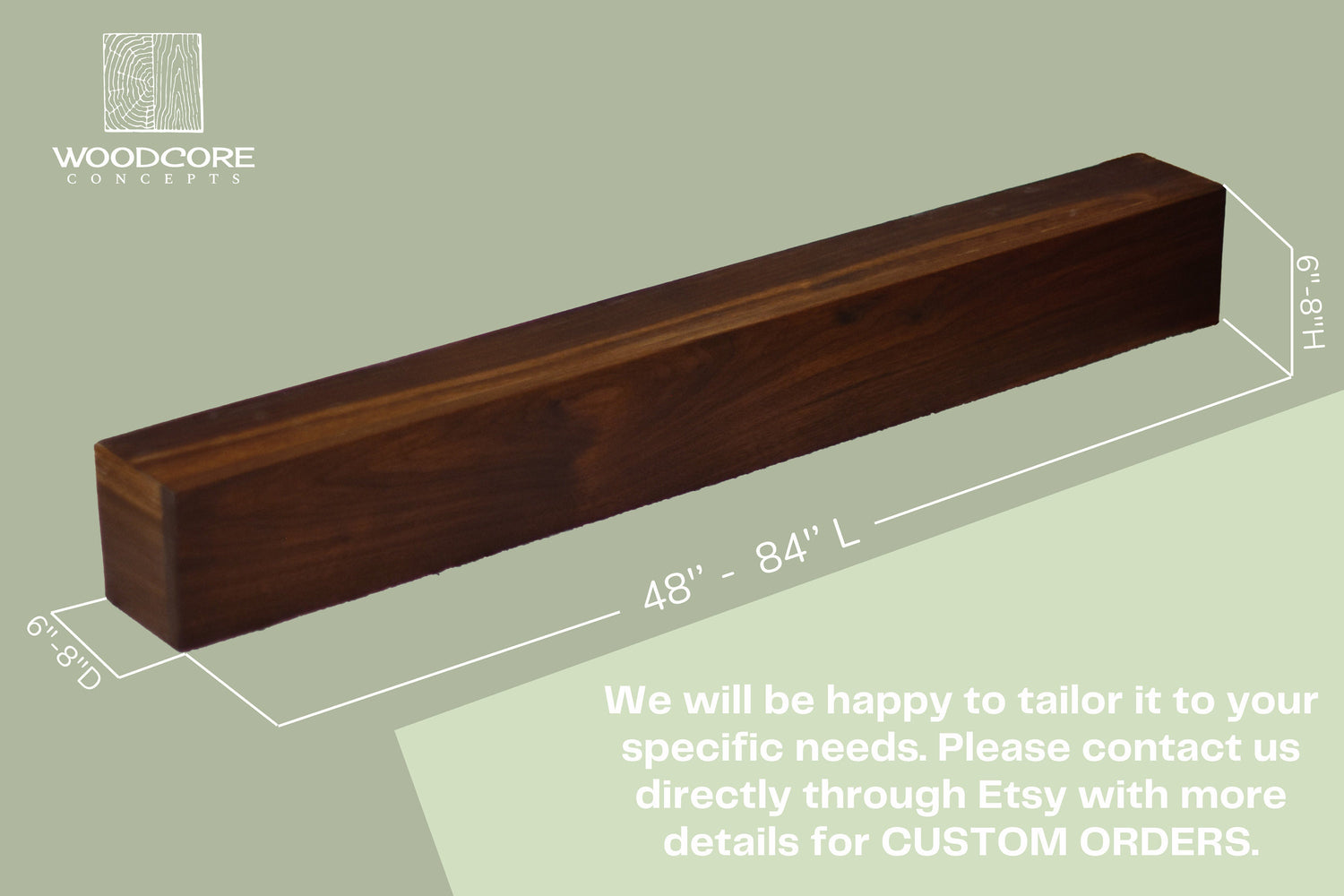 Black Walnut Mantel