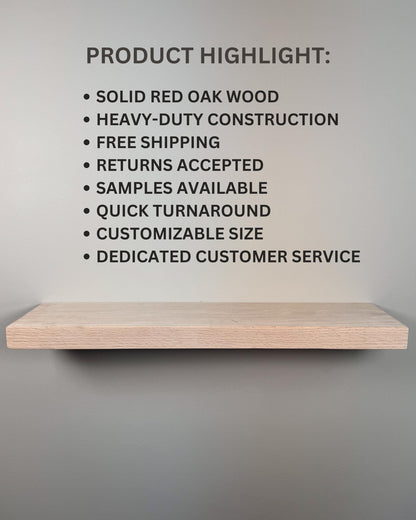 Red Oak Floating Shelves