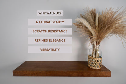 Walnut Floating Shelves