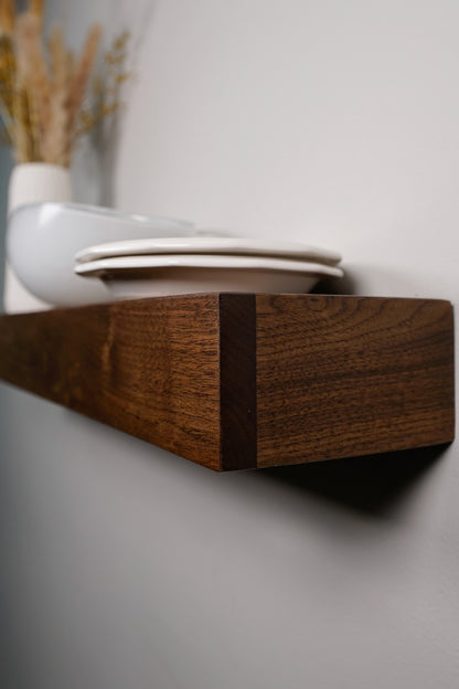 3&quot; Thick Walnut Floating Shelf
