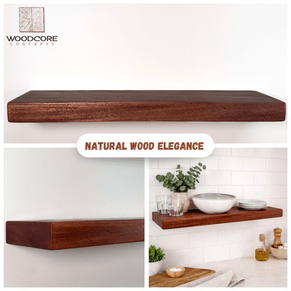 Mahogany Floating Shelves