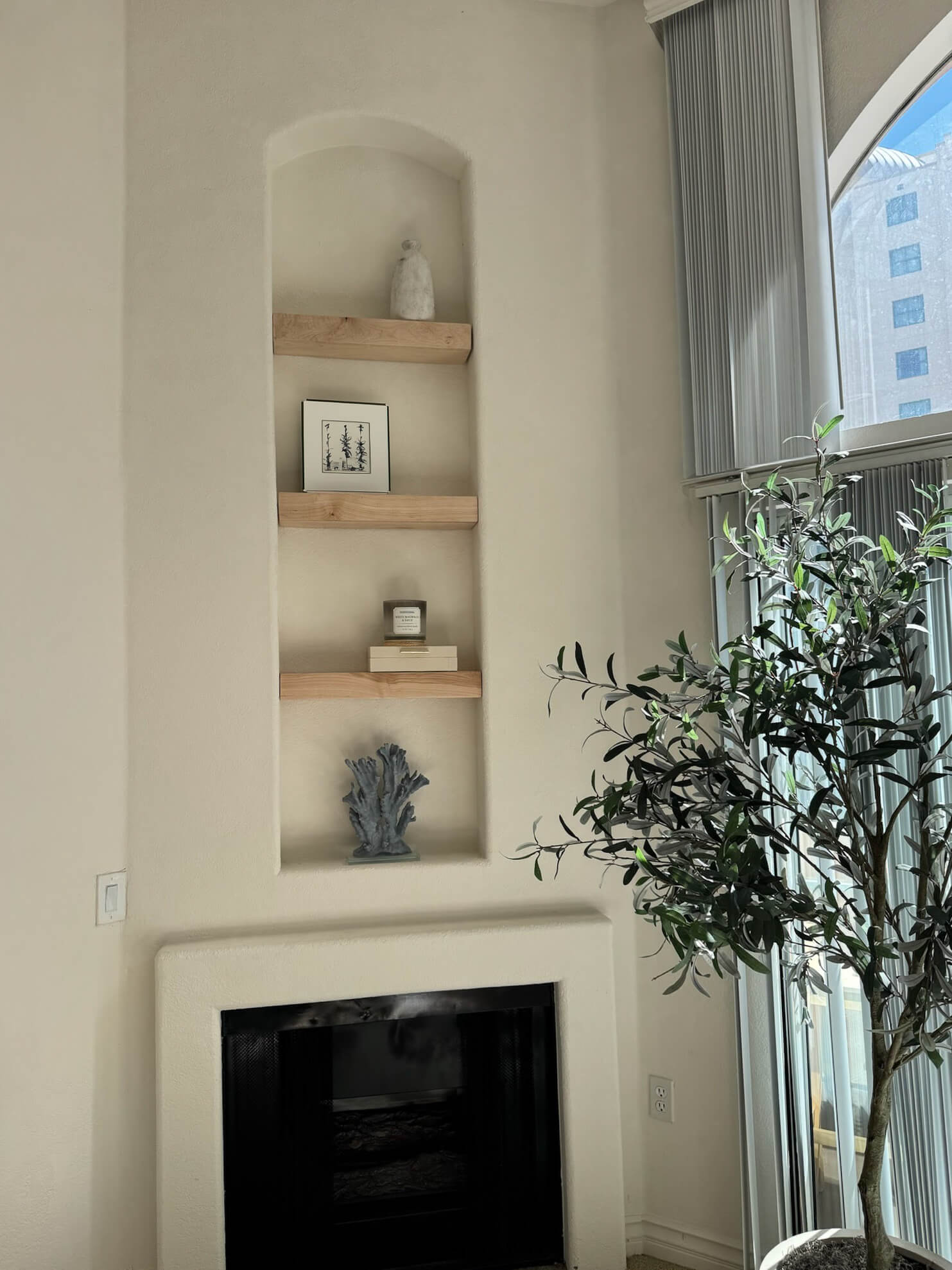3" Thick Maple Floating Shelf