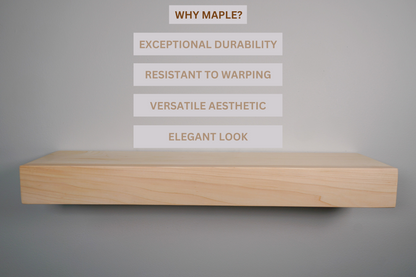 3&quot; Thick Maple Floating Shelf