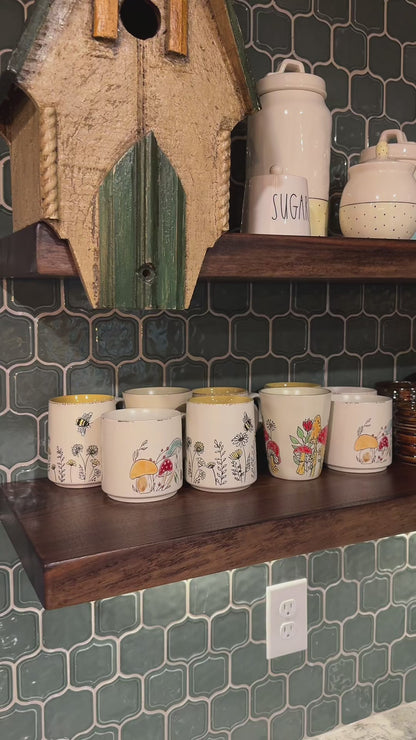 Walnut Floating Shelves