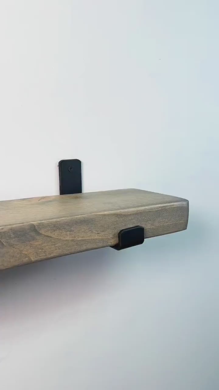 Rustic shelves with brackets