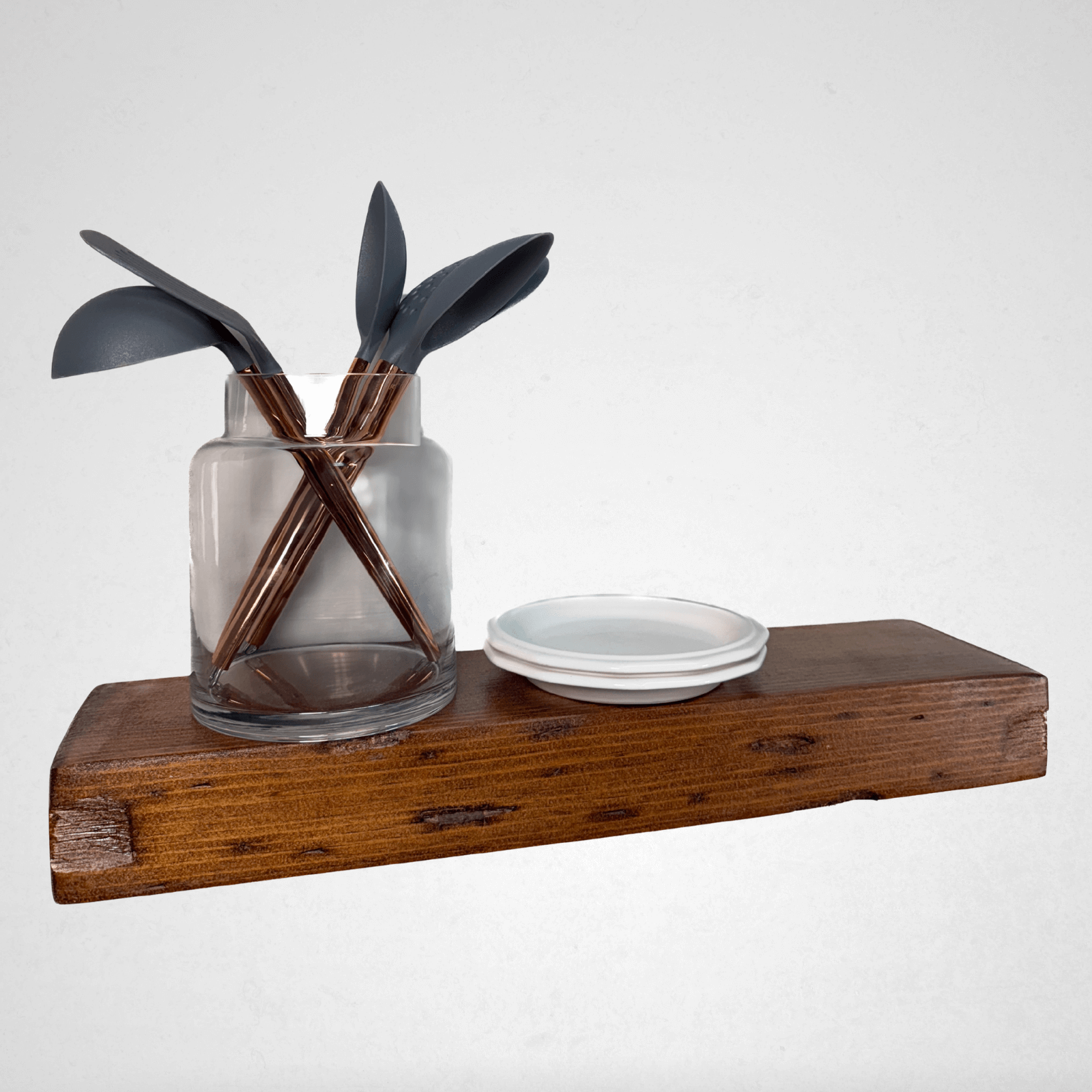 Distressed Pine Floating Shelves – 3” Thick