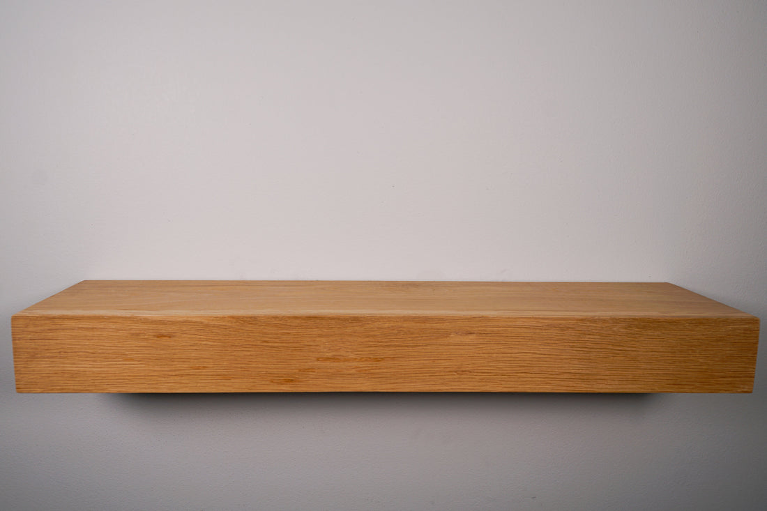 3&quot; Thick White Oak Floating Shelf