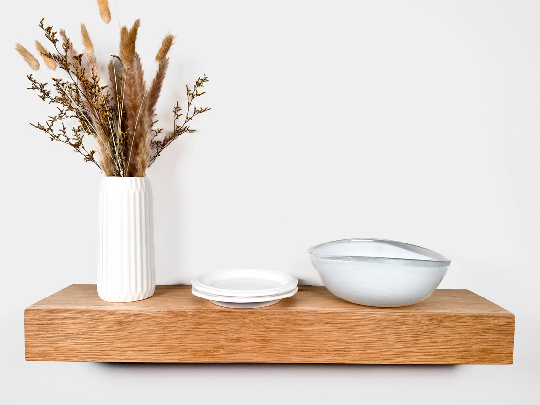 white oak shelf 3 inch thick