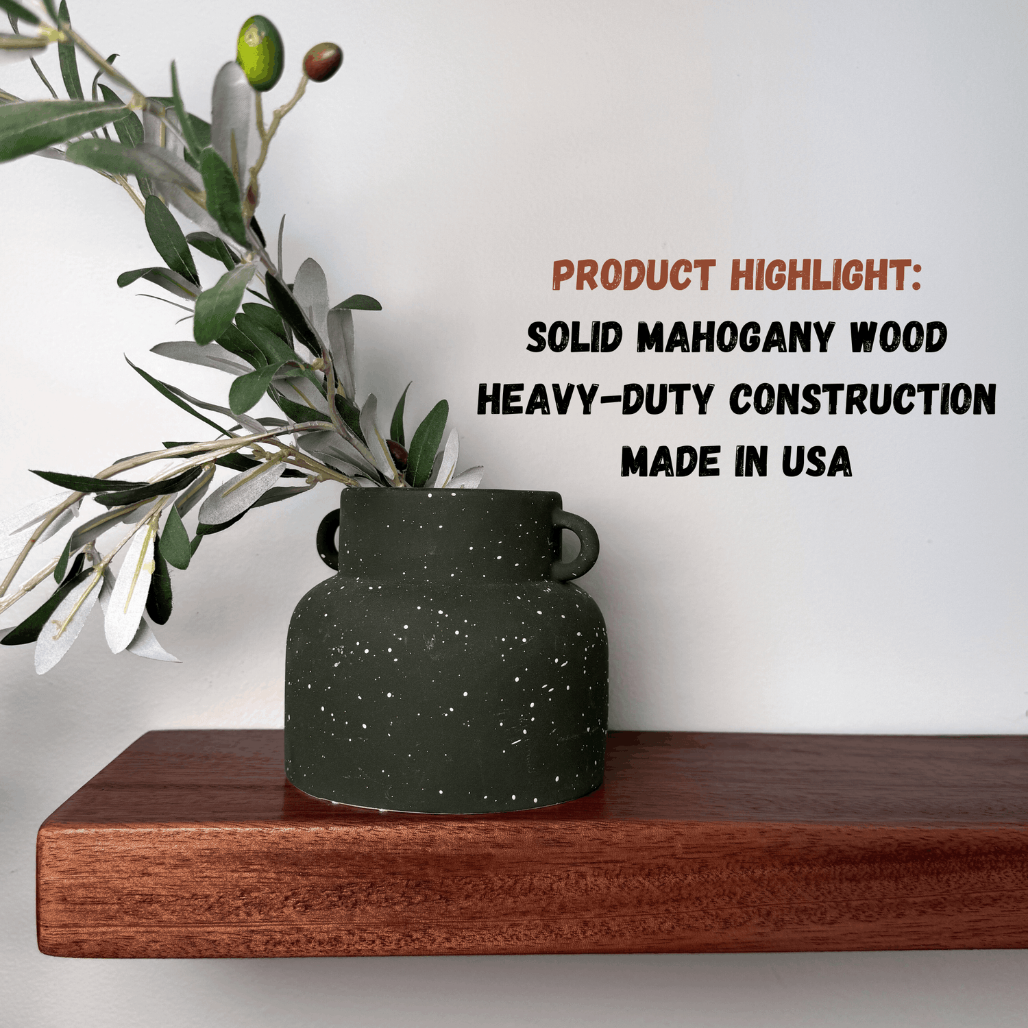 Mahogany Floating Shelves