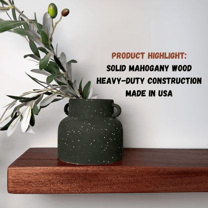 Mahogany Floating Shelves